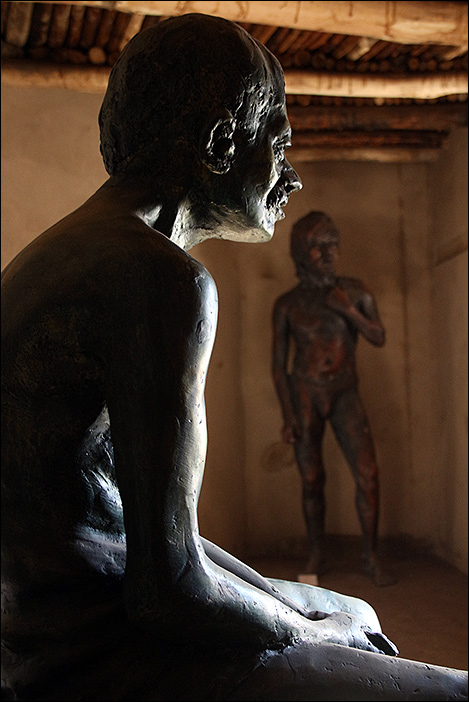 Skulpturen in Gallerie in Leh
